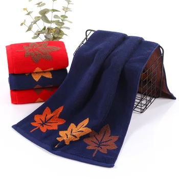 New Simple Solid Color Maple Leaf Pattern Jacquard Cotton Washcloth Home Grooming Towel Bathroom Bath Towel Couple Wedding Gift 
New Simple Solid Color Maple Leaf Pattern Jacquard Cotton Washcloth Home Grooming Towel Bathroom Bath Towel Couple Wedding Gift
