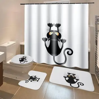 1/3/4Pcs Animal Style Cartoon Naughty Cat Waterproof Bathroom Shower Curtain Set Toilet Cover Mat Non-Slip Rugs
1/3/4Pcs Animal Style Cartoon Naughty Cat Waterproof Bathroom Shower Curtain Set Toilet Cover Mat Non-Slip Rugs