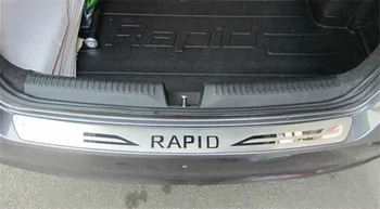 Car styling for 2013 -2018 Skoda Rapid car accessories stainless steel Rear Bumper Protector Sill Trunk Tread Plate Trim 
Car styling for 2013 -2018 Skoda Rapid car accessories stainless steel Rear Bumper Protector Sill Trunk Tread Plate Trim