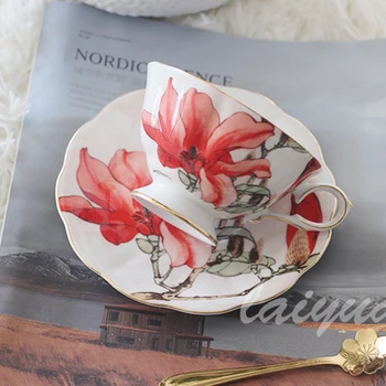 Flower Bone China Coffee Cup and Saucer Set Tea Pastoral Style Flower Tea Cup Tazas Para Cafe Espresso Cups Set Bb50
Flower Bone China Coffee Cup and Saucer Set Tea Pastoral Style Flower Tea Cup Tazas Para Cafe Espresso Cups Set Bb50