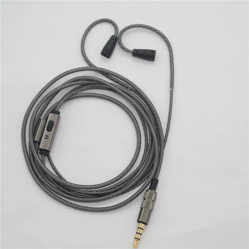 

3.5MM with Mic Can Cut The Phone Headset Line For Sennheiser IE80 IE8 IE8I Audio Line