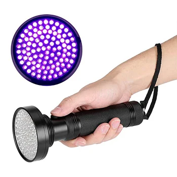 100 LED UV Flashlight 395NM Torch Light Ultraviolet Lamp Blacklight Detector For Pet Smudge Marker Checker Detection
100 LED UV Flashlight 395NM Torch Light Ultraviolet Lamp Blacklight Detector For Pet Smudge Marker Checker Detection