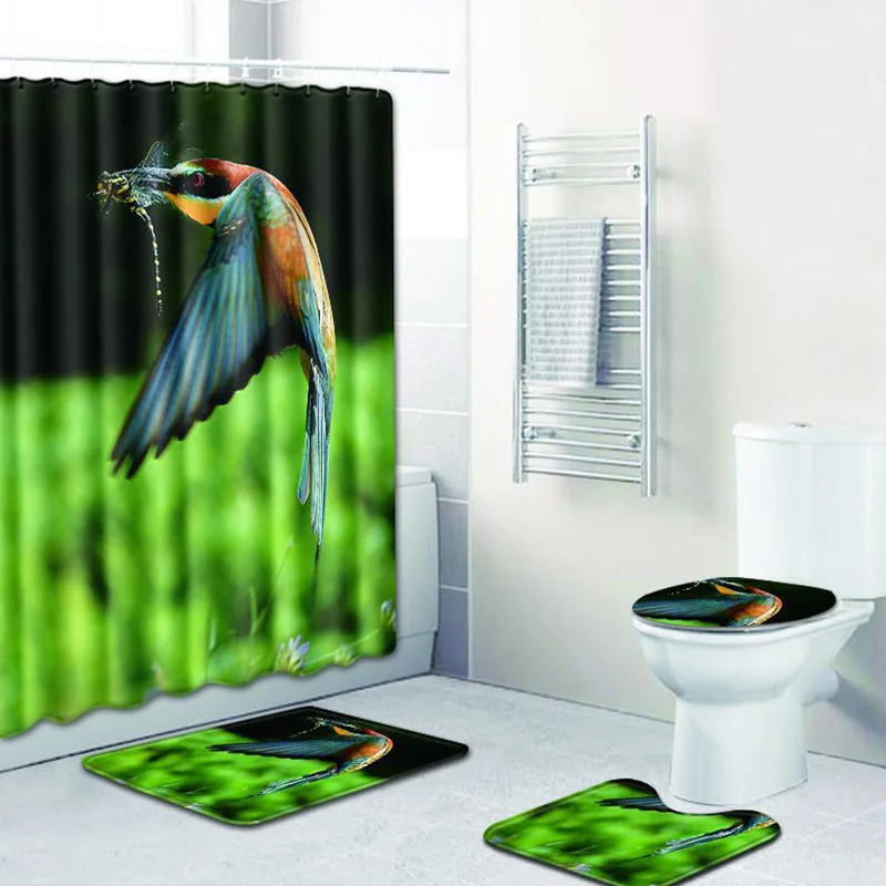Animal Bird Print Shower Curtain Bathroom Waterproof Polyester Fabric Toilet Seat Cover Anti-slip Bath Mat Home Deco Accessories
Animal Bird Print Shower Curtain Bathroom Waterproof Polyester Fabric Toilet Seat Cover Anti-slip Bath Mat Home Deco Accessories