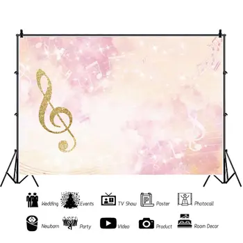 Laeacco Pink Photography Backdrops Music Notes Birthday Party Baby Shower Customized Photographic Background For Photo Studio
Laeacco Pink Photography Backdrops Music Notes Birthday Party Baby Shower Customized Photographic Background For Photo Studio
