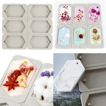 Soap Mold Silicone Forms Making Handmade 6-Cavity Hexagonal Aromatherapy Wax Plaster Epoxy Soap Silicone DIY Molds Supply Craft