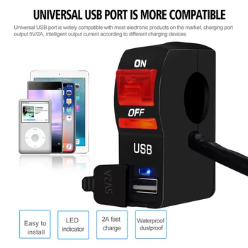 1pcs Universal USB Car Charger 12V DC Scooter LED Lamp Motorcycle Electric Car with Light Switch Motorcycle Switches Accessories
1pcs Universal USB Car Charger 12V DC Scooter LED Lamp Motorcycle Electric Car with Light Switch Motorcycle Switches Accessories