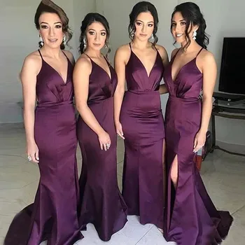 Purple Dresses 2020 Satin halter mermaid bridesmaid dresses vestido madrinha longo
Purple Dresses 2020 Satin halter mermaid bridesmaid dresses vestido madrinha longo