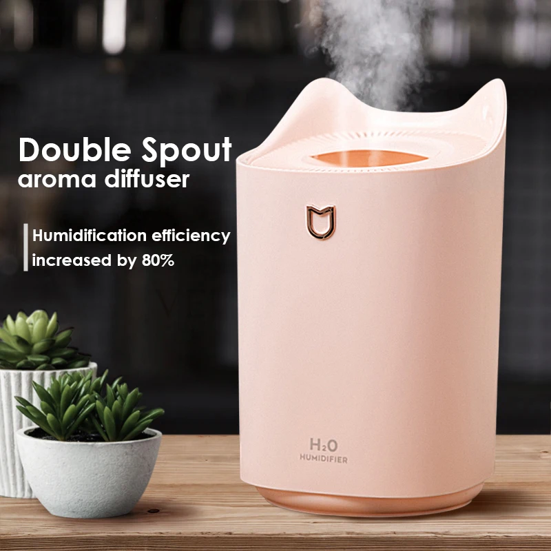 Home Air Humidifier 3000ML Double Nozzle Cool Mist Aroma Diffuser with Coloful LED light Heavy fog Ultrasonic USB Humidificador
Home Air Humidifier 3000ML Double Nozzle Cool Mist Aroma Diffuser with Coloful LED light Heavy fog Ultrasonic USB Humidificador