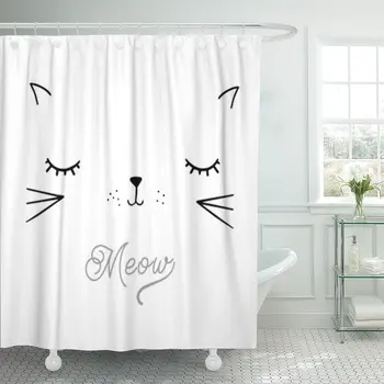 Blue Cute Cat Sketch Fun Kids Pattern Silhouette Animal Bathroom Curtains Waterproof Polyester Fabric 72 x 78 inches Set
Blue Cute Cat Sketch Fun Kids Pattern Silhouette Animal Bathroom Curtains Waterproof Polyester Fabric 72 x 78 inches Set