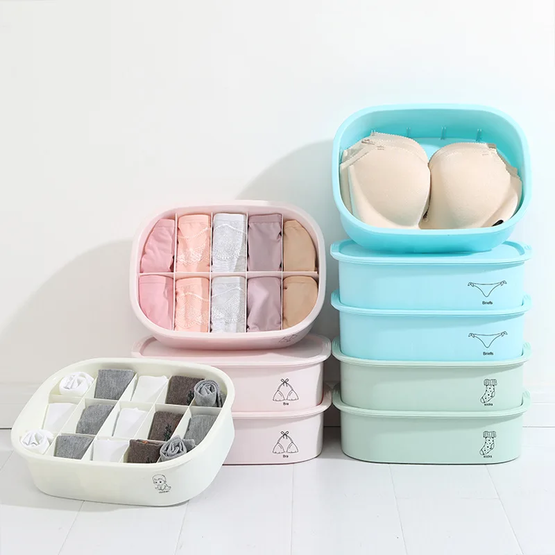 Plain Color with Lid Compartment Underwear Storage Box Wardrobe Socks Classification Storage Compartment Drawer Separation Bins
Plain Color with Lid Compartment Underwear Storage Box Wardrobe Socks Classification Storage Compartment Drawer Separation Bins