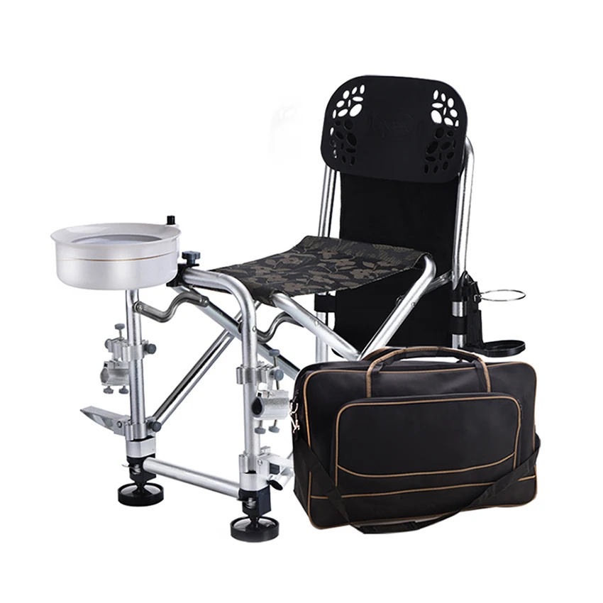 Фото Portable Folding Fishing Chair Professional Thickened Outdoor Stool Multifunctional Tool Set | Спорт и развлечения