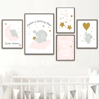 Pink Elephant Wall Decor Kids Cartoon Canvas Painting Cuadro Cuadros Bebe Stars Baby Girl Room Decor Nursery Nordic Poster Art
Pink Elephant Wall Decor Kids Cartoon Canvas Painting Cuadro Cuadros Bebe Stars Baby Girl Room Decor Nursery Nordic Poster Art