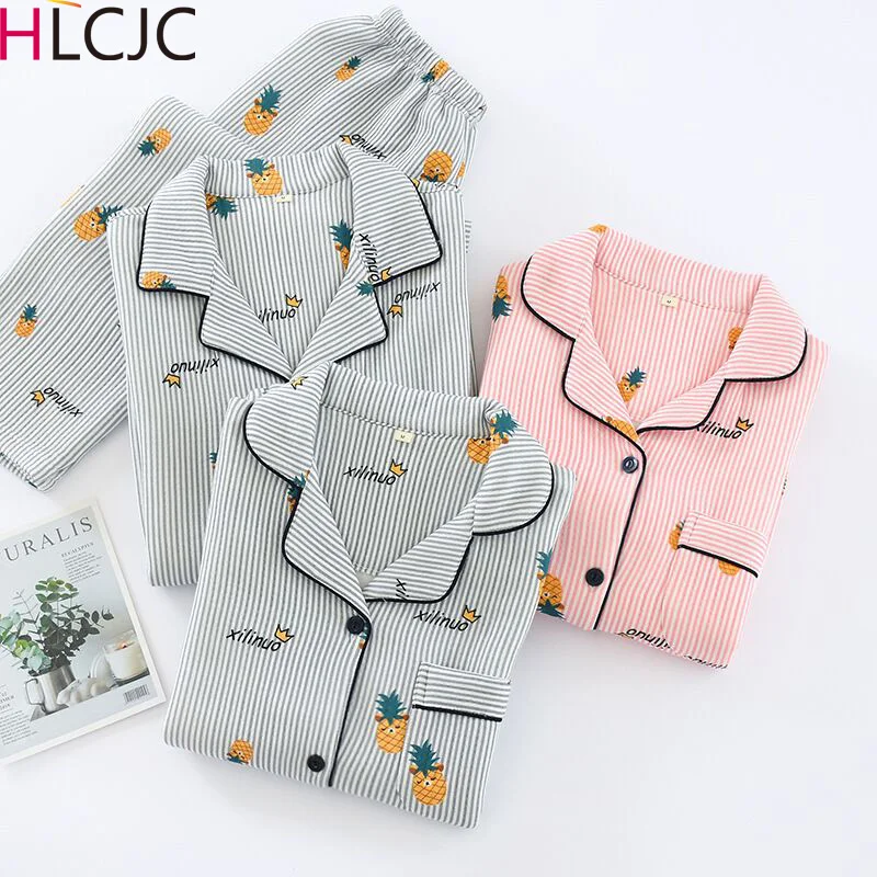 Autumn Winter Pajamas 2 Pieces Soft Long Sleeve Couples Pajamas Home Suit For Women Men Pyjama Warm Cotton Pijama Sleepwear Set 
Autumn Winter Pajamas 2 Pieces Soft Long Sleeve Couples Pajamas Home Suit For Women Men Pyjama Warm Cotton Pijama Sleepwear Set