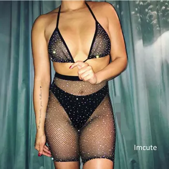 2020 Summer Fishnet Mesh Sheer Sexy Swimwear Diamond Shiny Sequined Sparkle High Waist Leggings Shorts Pants Beach wear Cover-up
2020 Summer Fishnet Mesh Sheer Sexy Swimwear Diamond Shiny Sequined Sparkle High Waist Leggings Shorts Pants Beach wear Cover-up