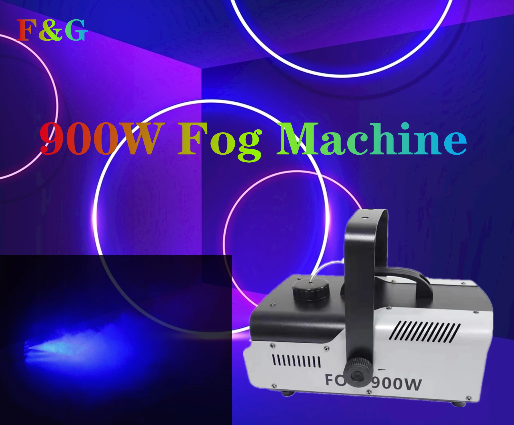 

F&G fast shipping disco color 900w fog machine mini LED remote smoke generator dj christmas party stage lighting fog machine