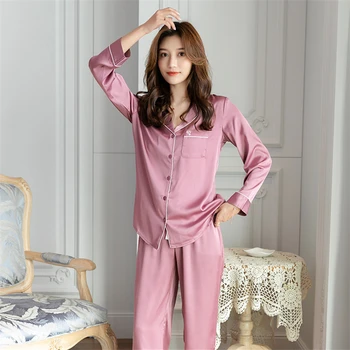 2020 Solid Pajamas Long Pants Pyjamas Women Sexy Pijama Mujer Loungewear Soft Home Clothes Sleep Set H28
2020 Solid Pajamas Long Pants Pyjamas Women Sexy Pijama Mujer Loungewear Soft Home Clothes Sleep Set H28