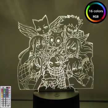 3D Anime Night Light LED FAIRY TAIL Team Anime Figure LED Night Lamp for Home Decor 3D Illusion Lamp Gift Light for Children Kid 
3D Anime Night Light LED FAIRY TAIL Team Anime Figure LED Night Lamp for Home Decor 3D Illusion Lamp Gift Light for Children Kid