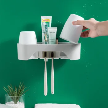 Multifunctional Toothbrush Holder Bathroom Storage Toothpaste Toothbrush Storage Rack Bathroom Accessories 4 Colors
Multifunctional Toothbrush Holder Bathroom Storage Toothpaste Toothbrush Storage Rack Bathroom Accessories 4 Colors
