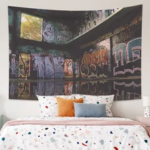 

Psychedelic Graffiti Tapestry wall hanging Bedspread Dorm Cover Beach Towel Backdrop Home Room Wall Art Multiple sizes