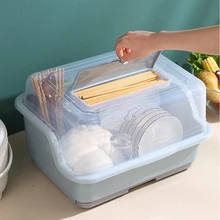 Dish Drainer Rack Dust-proof Plate Drying Rack with Lid Multi-grids Bowls Tableware Storage Box for Chopsticks Kitchen Organizer
Dish Drainer Rack Dust-proof Plate Drying Rack with Lid Multi-grids Bowls Tableware Storage Box for Chopsticks Kitchen Organizer