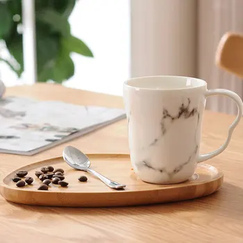 Nordic Art Ceramic Milk Mug Saucer with Spoon Minimalist Home Marble Milk Breakfast Cup Afternoon Tea Coffee Cup Set with Tray
Nordic Art Ceramic Milk Mug Saucer with Spoon Minimalist Home Marble Milk Breakfast Cup Afternoon Tea Coffee Cup Set with Tray