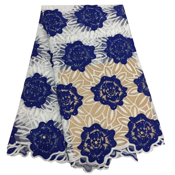 Fashion Royal Blue African Lace Fabric 2020 High Quality French Nigerian Mesh Tulle Lace Fabrics with Beads For Wedding Party 
Fashion Royal Blue African Lace Fabric 2020 High Quality French Nigerian Mesh Tulle Lace Fabrics with Beads For Wedding Party