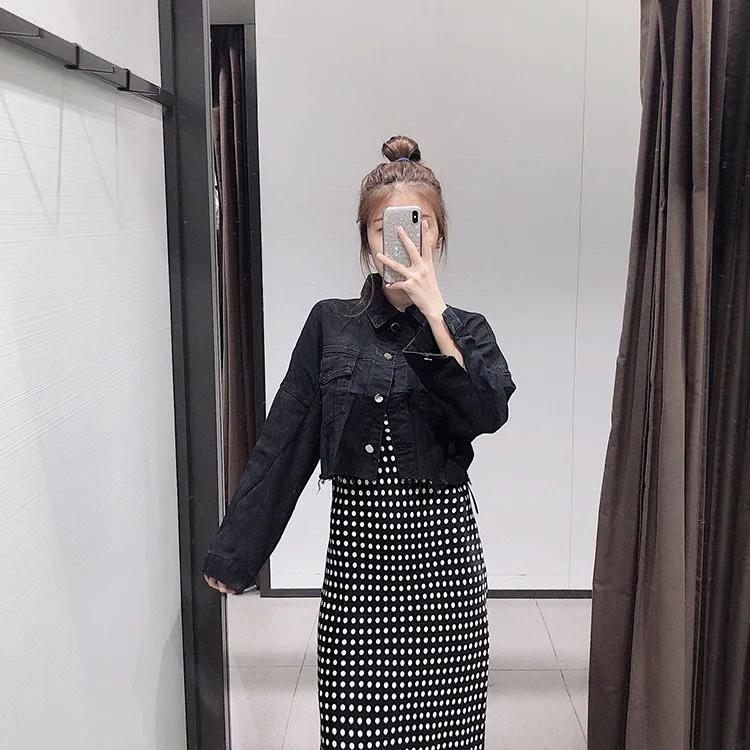 Overplus of Goods Exported to Europe And US Female Black Cowboy Short Coat 2019 Spring And Autumn New Products England Fold-down
Overplus of Goods Exported to Europe And US Female Black Cowboy Short Coat 2019 Spring And Autumn New Products England Fold-down
