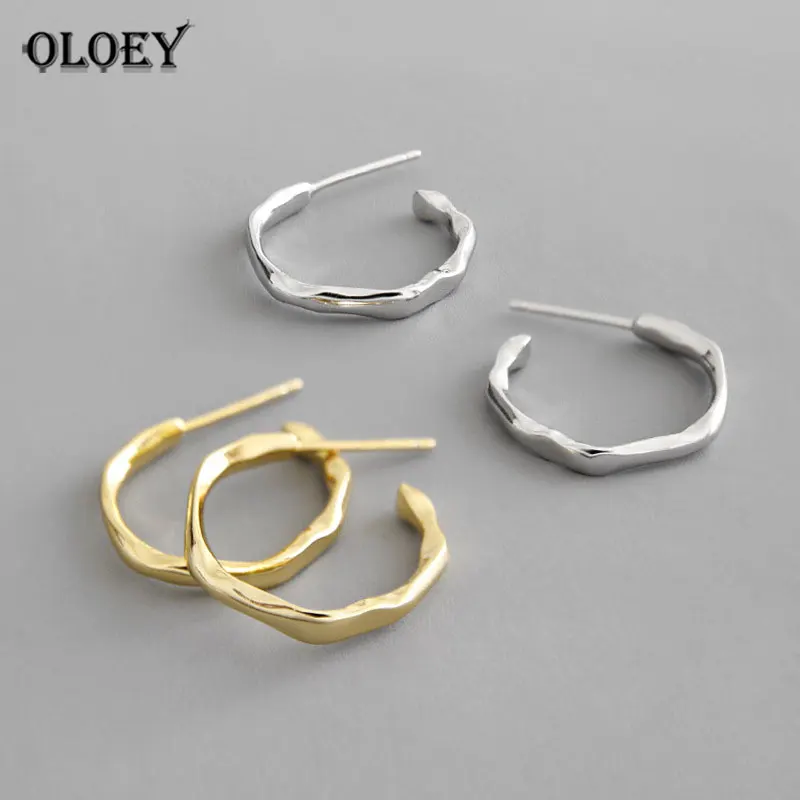 OLOEY 100% Pure 925 Sterling Silver Stud Earring for Women Korea INS Simple Irregular Uneven Earrings Fine Party Jewelry YME639
OLOEY 100% Pure 925 Sterling Silver Stud Earring for Women Korea INS Simple Irregular Uneven Earrings Fine Party Jewelry YME639