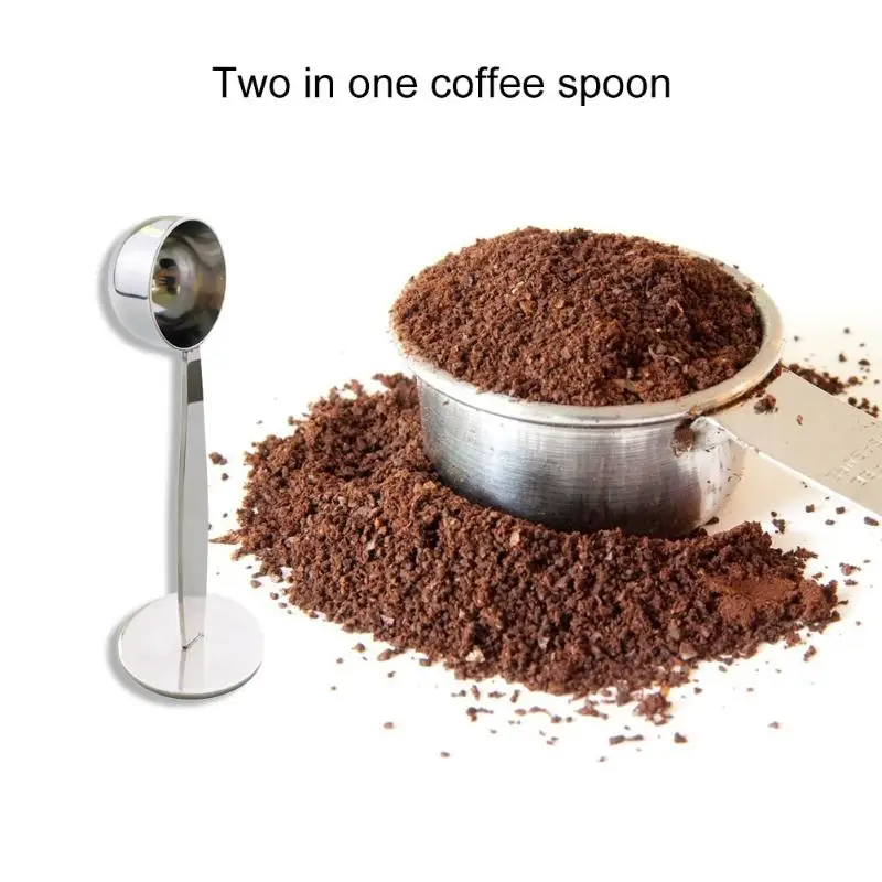2 in 1 Durable Stainless Steel Coffee Scoops Multipurpose Tamping Measuring Spoon Coffee Bean Powder Mashed Scoop
2 in 1 Durable Stainless Steel Coffee Scoops Multipurpose Tamping Measuring Spoon Coffee Bean Powder Mashed Scoop