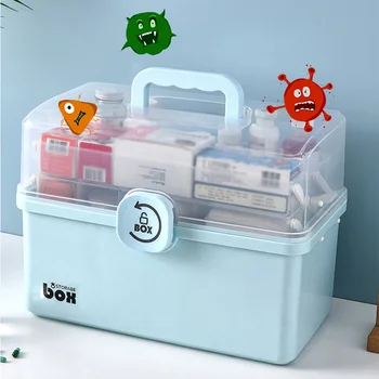 Storage Box 3 Layers Large Capacity Medical Storage Box First Aid Medicine Boxes Family Medicines Box Portable Medicine Chest
Storage Box 3 Layers Large Capacity Medical Storage Box First Aid Medicine Boxes Family Medicines Box Portable Medicine Chest