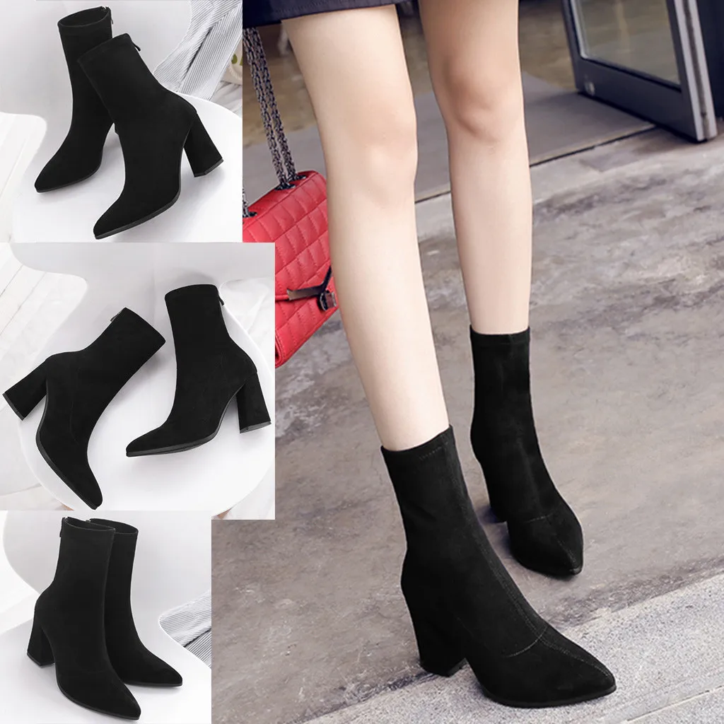 Nice New High Heel Elastic Boot Elegant Point Toe New Fashion Women Zipper Soild Pointed Toe Square Heel Shoes Party Boots
Nice New High Heel Elastic Boot Elegant Point Toe New Fashion Women Zipper Soild Pointed Toe Square Heel Shoes Party Boots