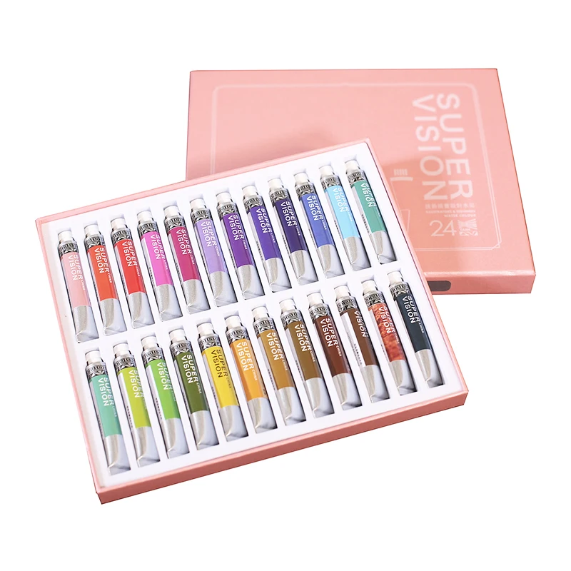 Super Vision 24Colors 8ML Watercolor Tube Set Professional Travel Water Color Paint For Drawing Painting Art Suppliers
Super Vision 24Colors 8ML Watercolor Tube Set Professional Travel Water Color Paint For Drawing Painting Art Suppliers
