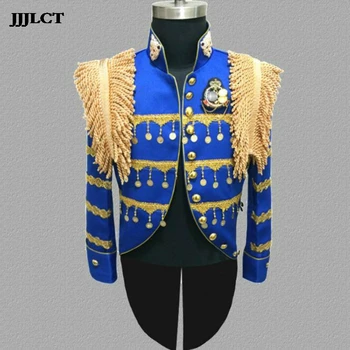 European and American fashion men's stage costumes Nightclub bar hosted DJ suit magician personality trend tuxedo
European and American fashion men's stage costumes Nightclub bar hosted DJ suit magician personality trend tuxedo