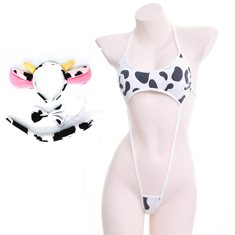 Комплект нижнего белья из бюстгальтера и трусиков в стиле аниме Молочная Корова