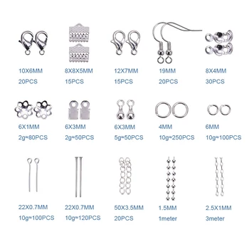 Metal Pins Mixed Style Chain Extensions Accessories Clasps With Storage Box Earring Hooks Craft Jewelry Findings Set Jump Rings
Metal Pins Mixed Style Chain Extensions Accessories Clasps With Storage Box Earring Hooks Craft Jewelry Findings Set Jump Rings