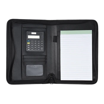 Padfolio PU Leather A5 Portable Business Portfolio Folder with Calculator for Businessman Or Interview
Padfolio PU Leather A5 Portable Business Portfolio Folder with Calculator for Businessman Or Interview