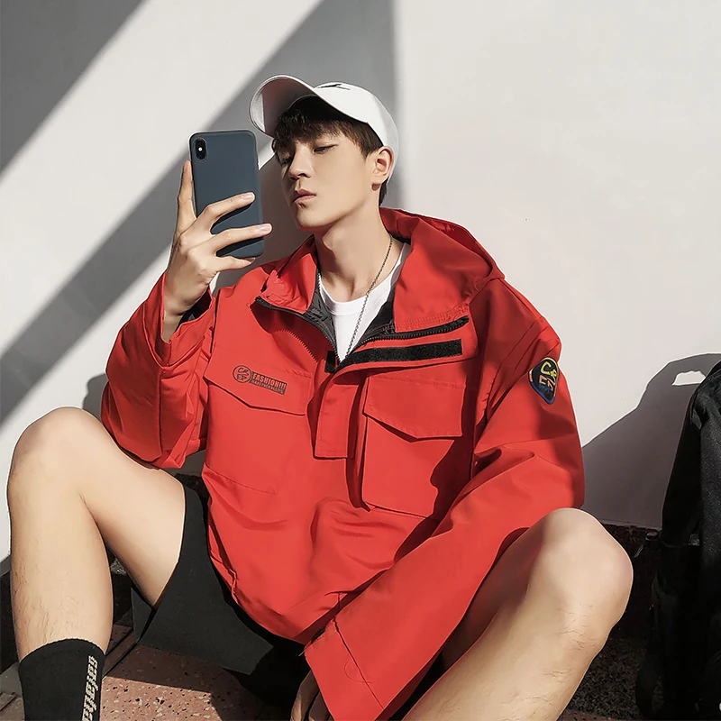 2019 Autumn And Winter Men's New Casual Solid Color Letter Print Pocket Decoration Hooded Jacket Loose Temperament Trend Cotton
2019 Autumn And Winter Men's New Casual Solid Color Letter Print Pocket Decoration Hooded Jacket Loose Temperament Trend Cotton