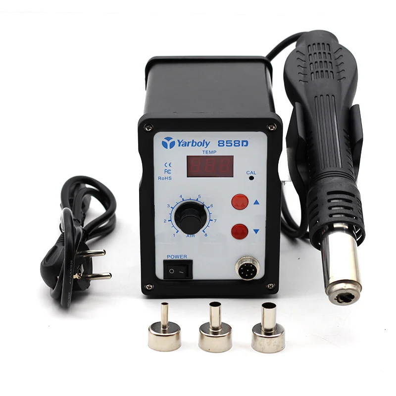 858D Hot Air Gun 700W BGA Rework Solder Station Soldering Heat Air Gun Blower Hair Dryer Soldering Hairdryer SMD SMT Welding
858D Hot Air Gun 700W BGA Rework Solder Station Soldering Heat Air Gun Blower Hair Dryer Soldering Hairdryer SMD SMT Welding