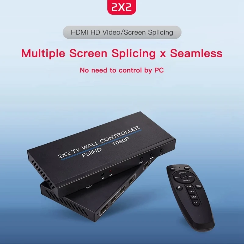 NK-BT14 4 Channel TV Video Wall Controller 2X2 1X3 1X2 1X4 4X1 3X1 2X1 HDMI DVI VGA USB Video Processor 1920X1080P 60Hz Wall TV
NK-BT14 4 Channel TV Video Wall Controller 2X2 1X3 1X2 1X4 4X1 3X1 2X1 HDMI DVI VGA USB Video Processor 1920X1080P 60Hz Wall TV