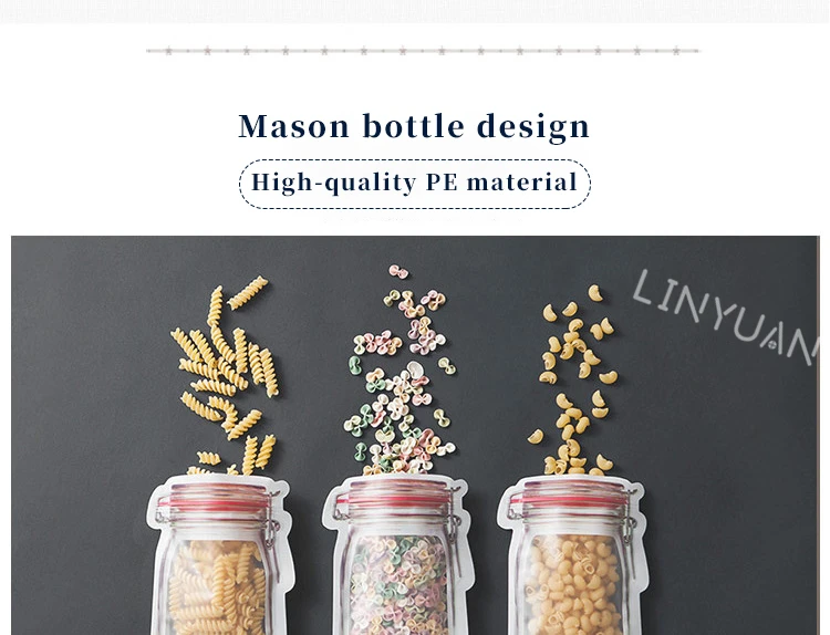 Generic Kitchen Transparent Ziplock Bag Baked Food Snack Fruit Tea