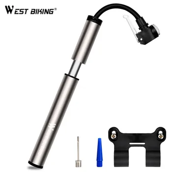 WEST BIKING Bicycle Air Pump Mini Hand Pump Tire Inflator Bike Pump Aluminum Alloy AV/FV Valve MTB Road Cycling for Ball 120psi
WEST BIKING Bicycle Air Pump Mini Hand Pump Tire Inflator Bike Pump Aluminum Alloy AV/FV Valve MTB Road Cycling for Ball 120psi