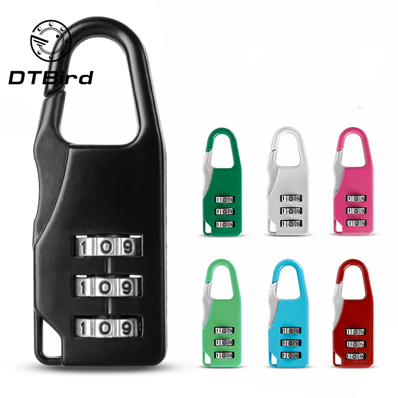 

1PC Manufacturer's Spot Password Lock Backpack Anti-theft Lock Student Stationery Password Padlock Box Lock Multicolor optional