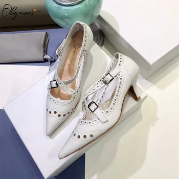 OllyMurs Black White Genuine Leather Spring Summer Women Pumps Pointed Toe Buckle Thin Mid Heel Women Pumps Party Shoes Woman
OllyMurs Black White Genuine Leather Spring Summer Women Pumps Pointed Toe Buckle Thin Mid Heel Women Pumps Party Shoes Woman