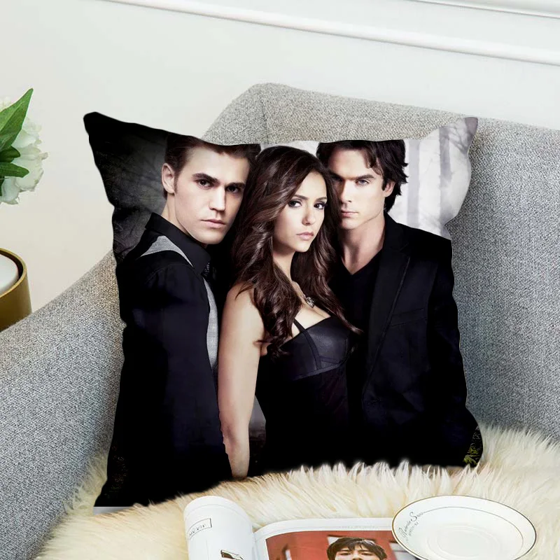 

the Vampire Diaries Pillow Case Polyester Decorative Pillowcases Throw Pillow Cover style-7