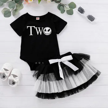 Summer New Fashion Newborn Baby Girl Short Sleeve Nightmare Romper Tutu Skirt Halloween Costume Outfits Set roupa infantil Z4
Summer New Fashion Newborn Baby Girl Short Sleeve Nightmare Romper Tutu Skirt Halloween Costume Outfits Set roupa infantil Z4
