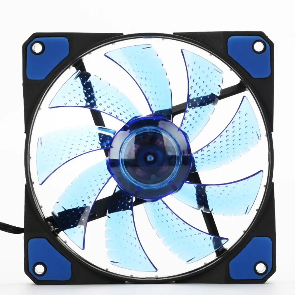 120mm 15 LED Ultra Silent Computer PC Case Cooling Fan CPU Cooler 12V With Rubber Quiet Molex Connector 3/4Pin Plug Fans Cooler
120mm 15 LED Ultra Silent Computer PC Case Cooling Fan CPU Cooler 12V With Rubber Quiet Molex Connector 3/4Pin Plug Fans Cooler
