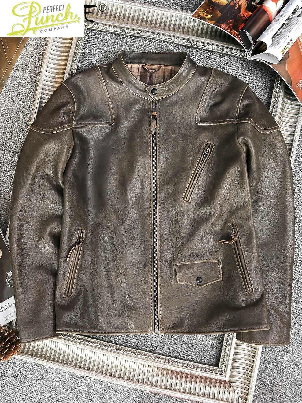 

Genuine 100% Leather Jacket Men Vintage Real Cowhide Coat Short Biker Jacket for Men Spring Autumn 2021 Chaquetas Hombre