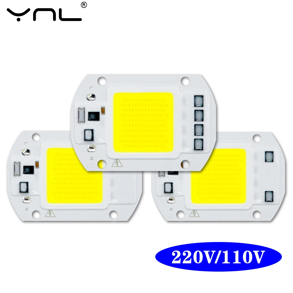 

COB LED Lamp Chip 220V 110V 10W 20W 30W 50W LED Bulb Lamp Smart IC No Need Driver For DIY Spotlight Floodlight Bulb Light Chip