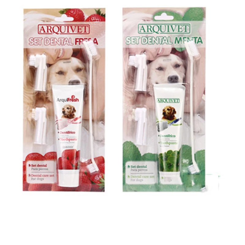 Pet Toothbrush Set Puppy Mint / Strawberry Flavor Toothbrush Toothpaste Dog Cat Finger Tooth Backup Brush Care Wholesale
Pet Toothbrush Set Puppy Mint / Strawberry Flavor Toothbrush Toothpaste Dog Cat Finger Tooth Backup Brush Care Wholesale