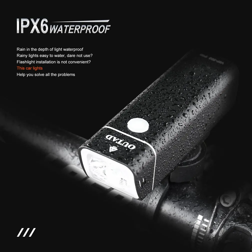 Outad 300Lm Bicycle Front Light Bike Flashlight Torch 4 Modes Ipx6 Waterproof Usb Charging Safety Light With Bracket
Outad 300Lm Bicycle Front Light Bike Flashlight Torch 4 Modes Ipx6 Waterproof Usb Charging Safety Light With Bracket